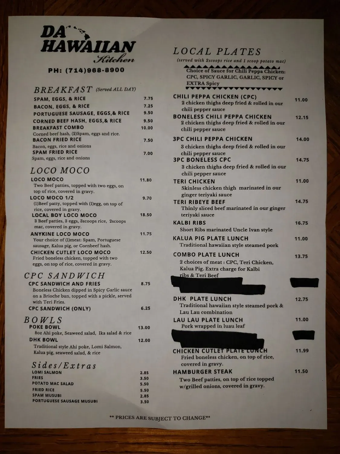 Menu 3