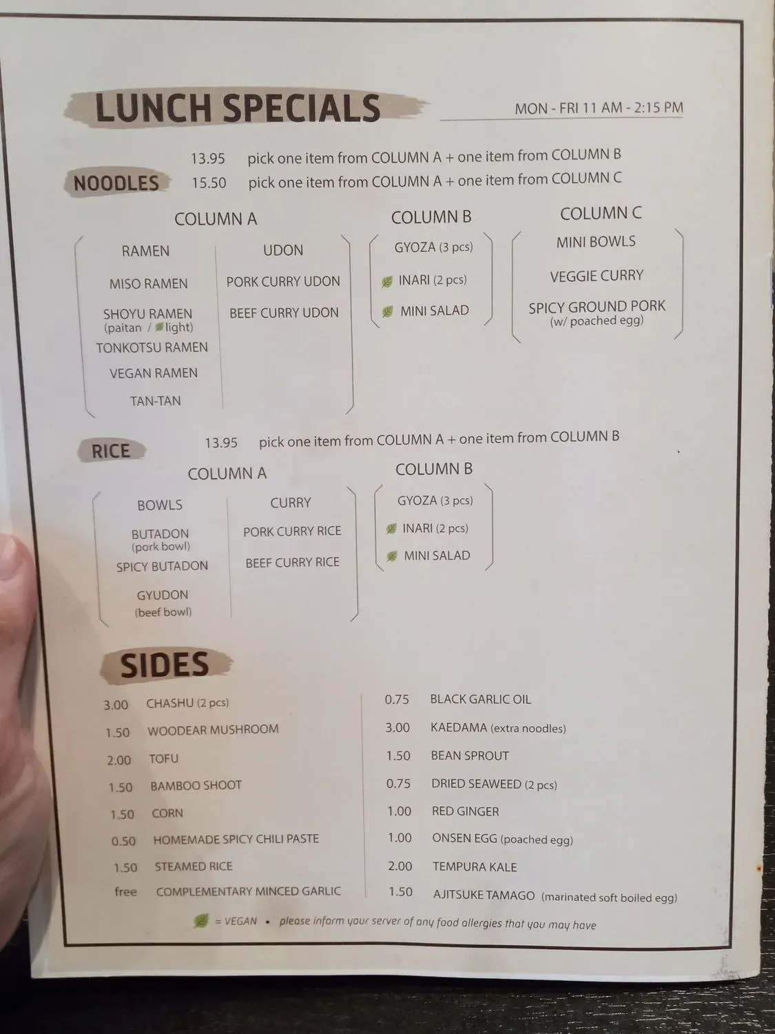 Menu 1