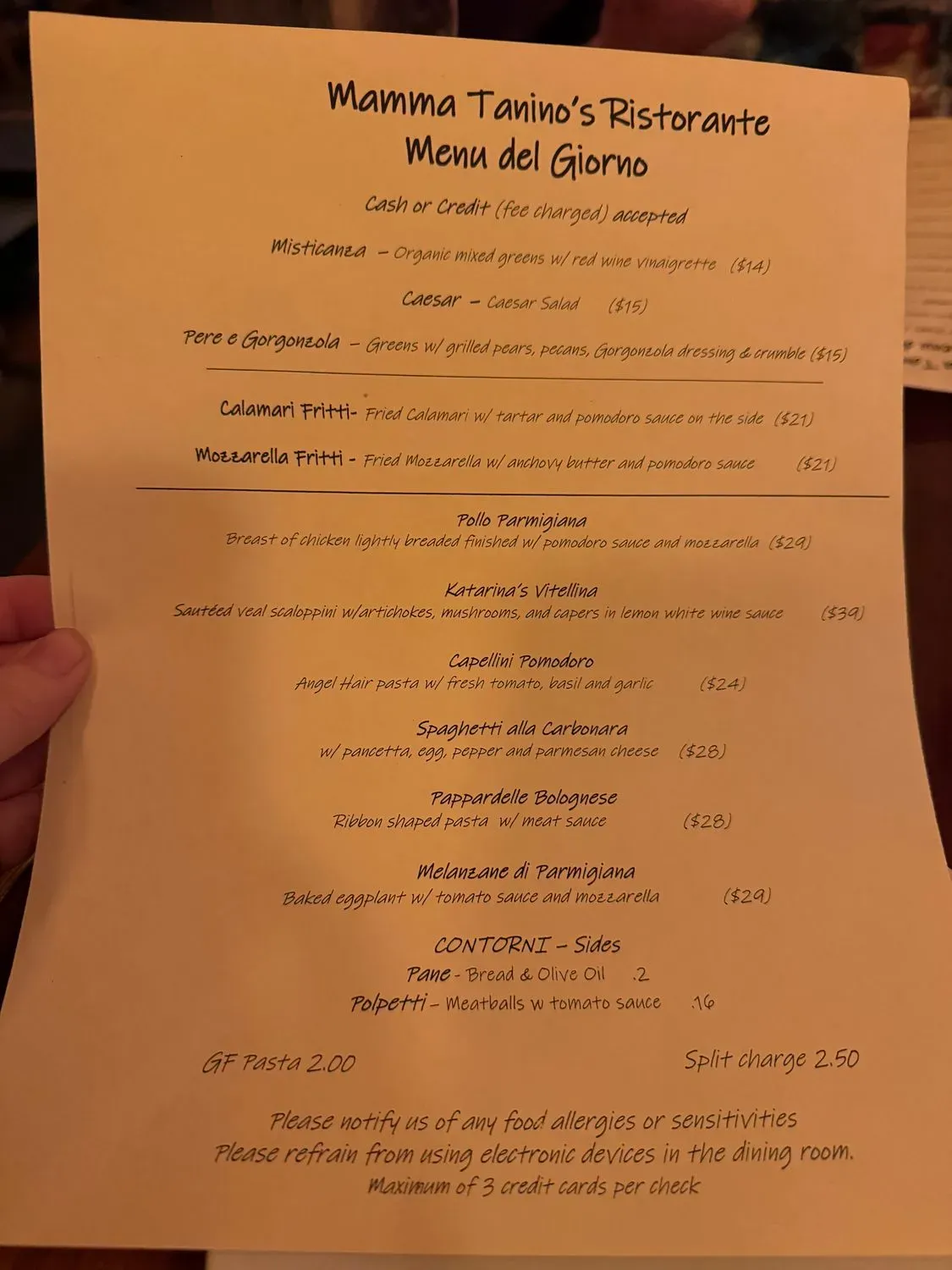 Menu 1