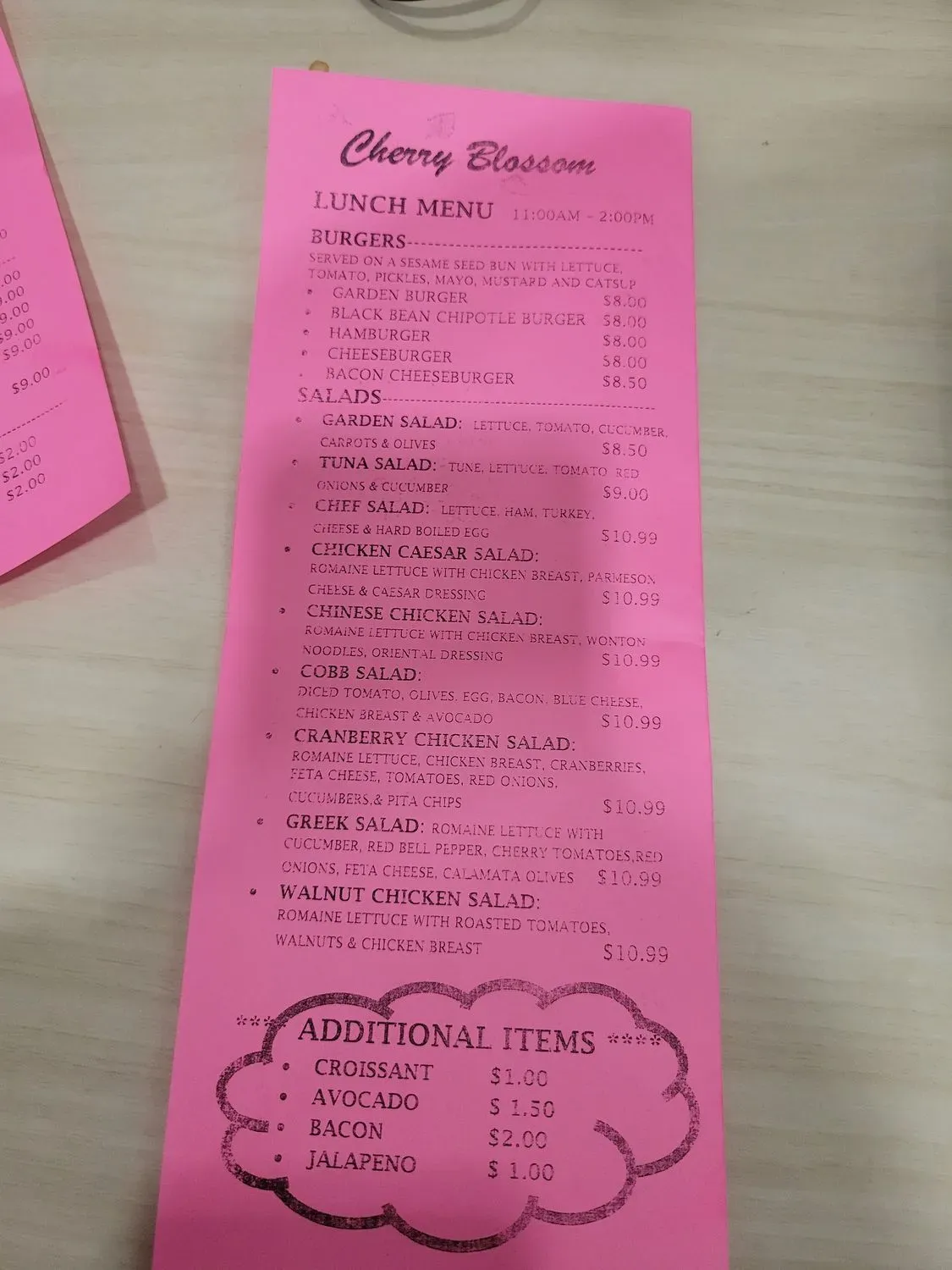 Menu 1