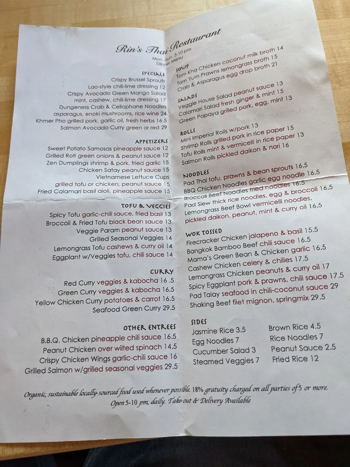 Menu 1