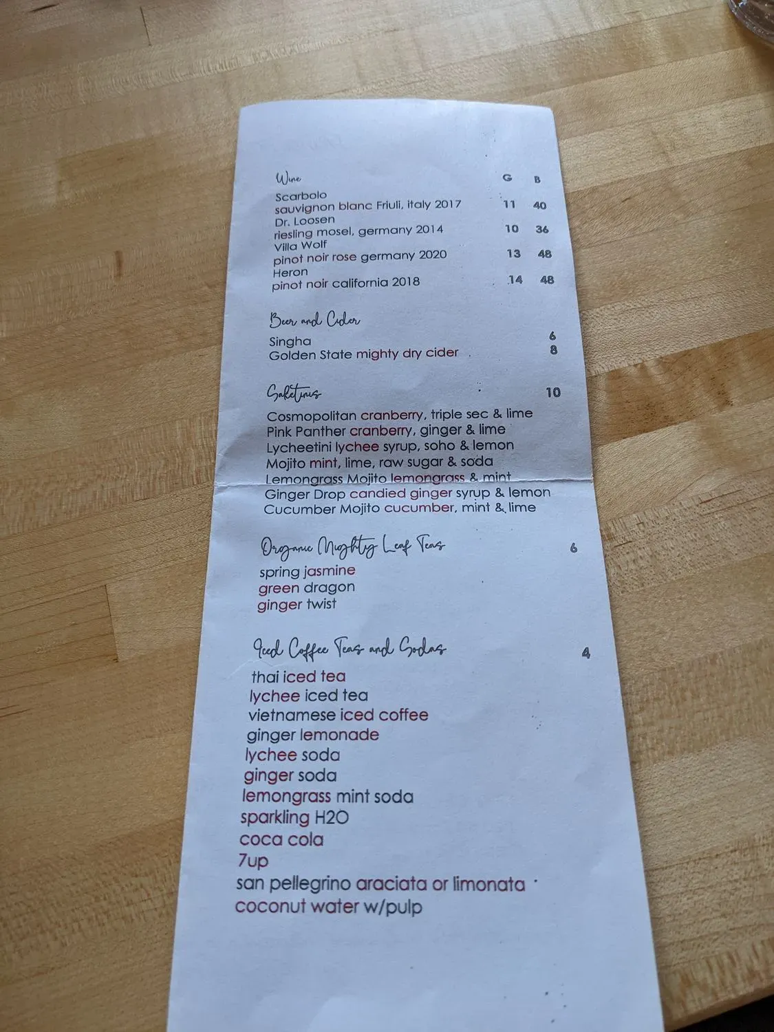 Menu 2