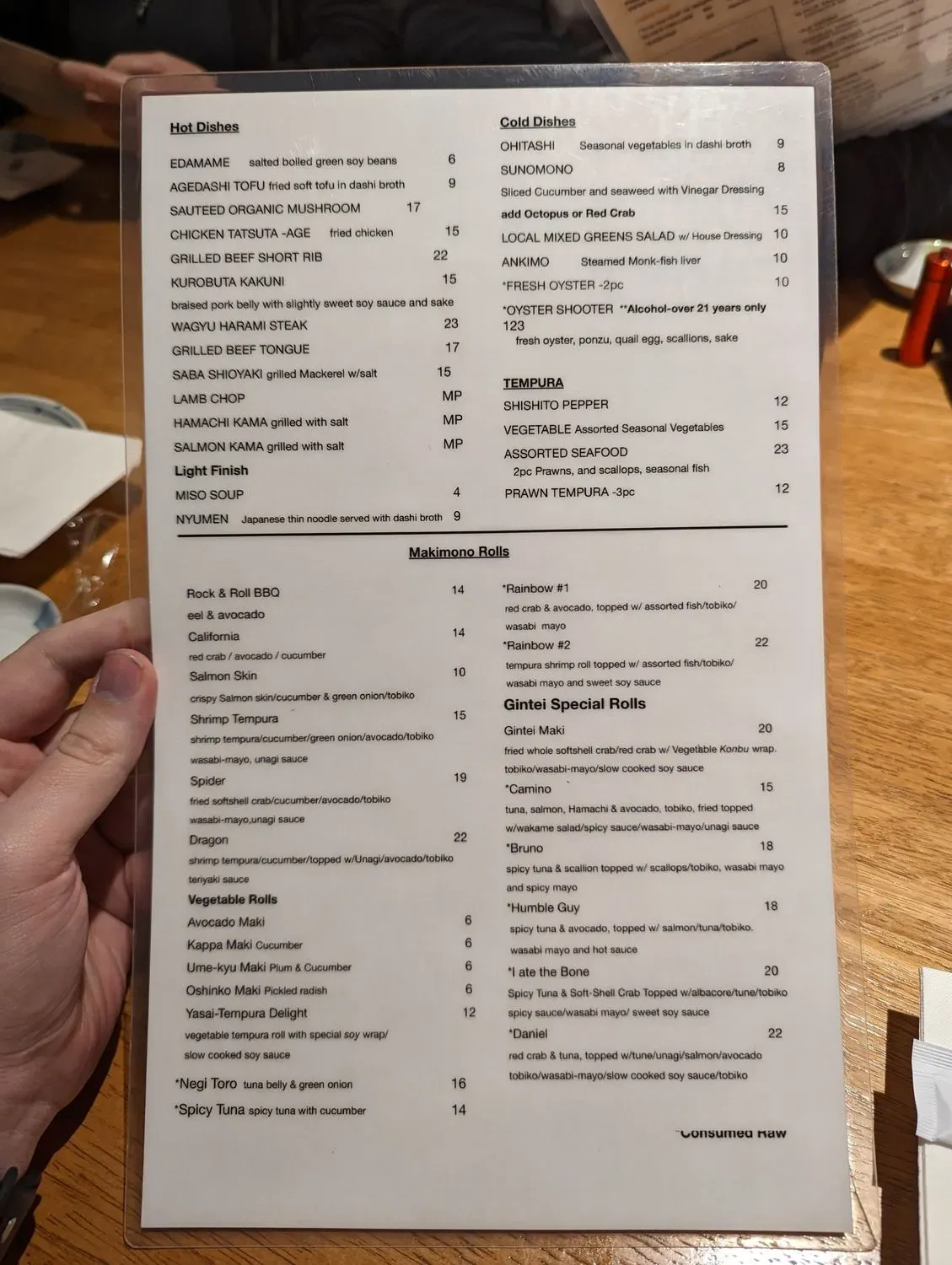 Menu 5