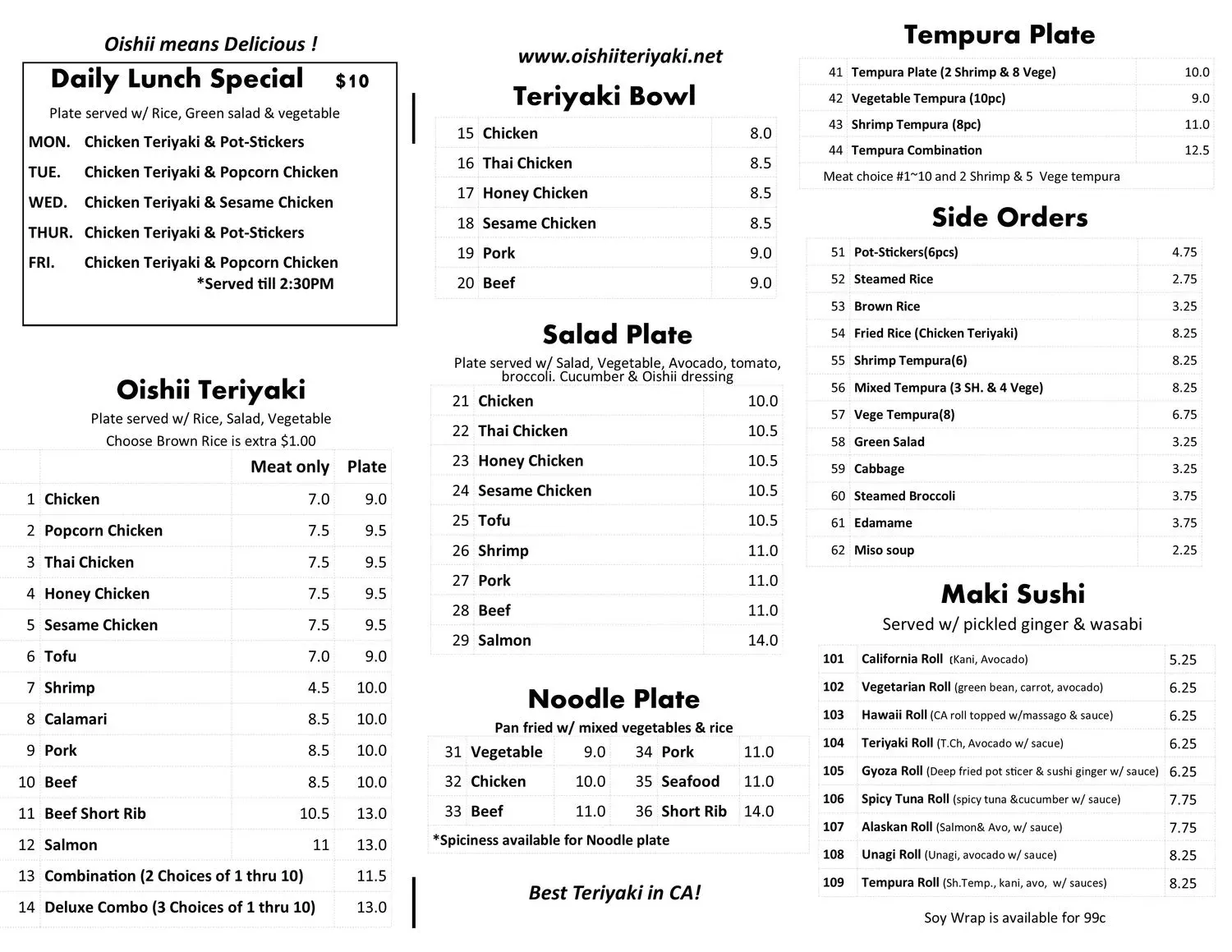 Menu 1