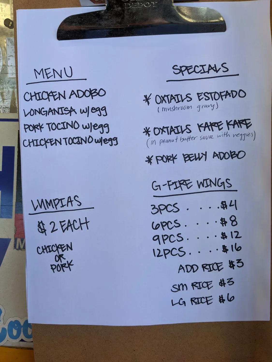 Menu 3