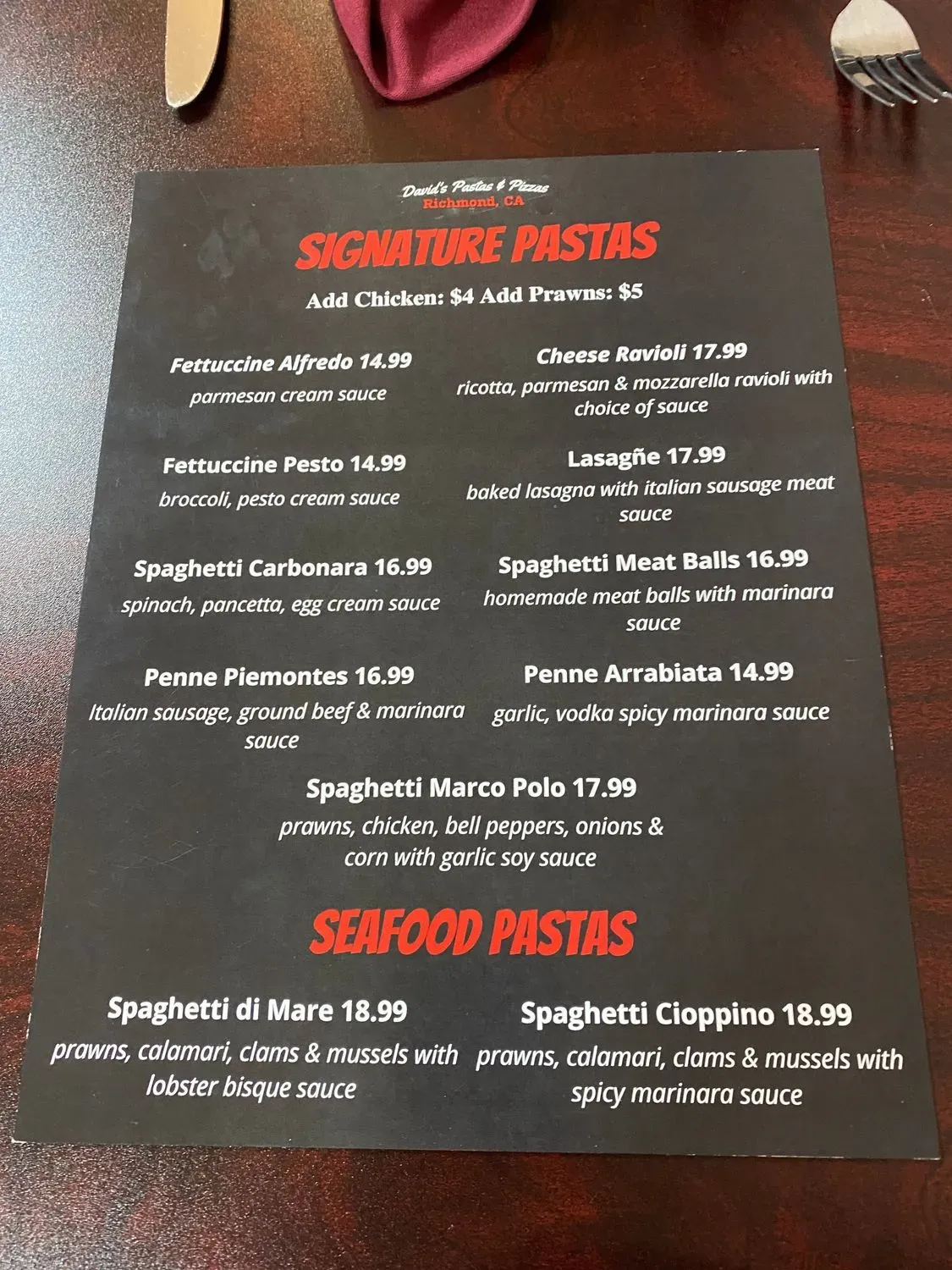 Menu 2