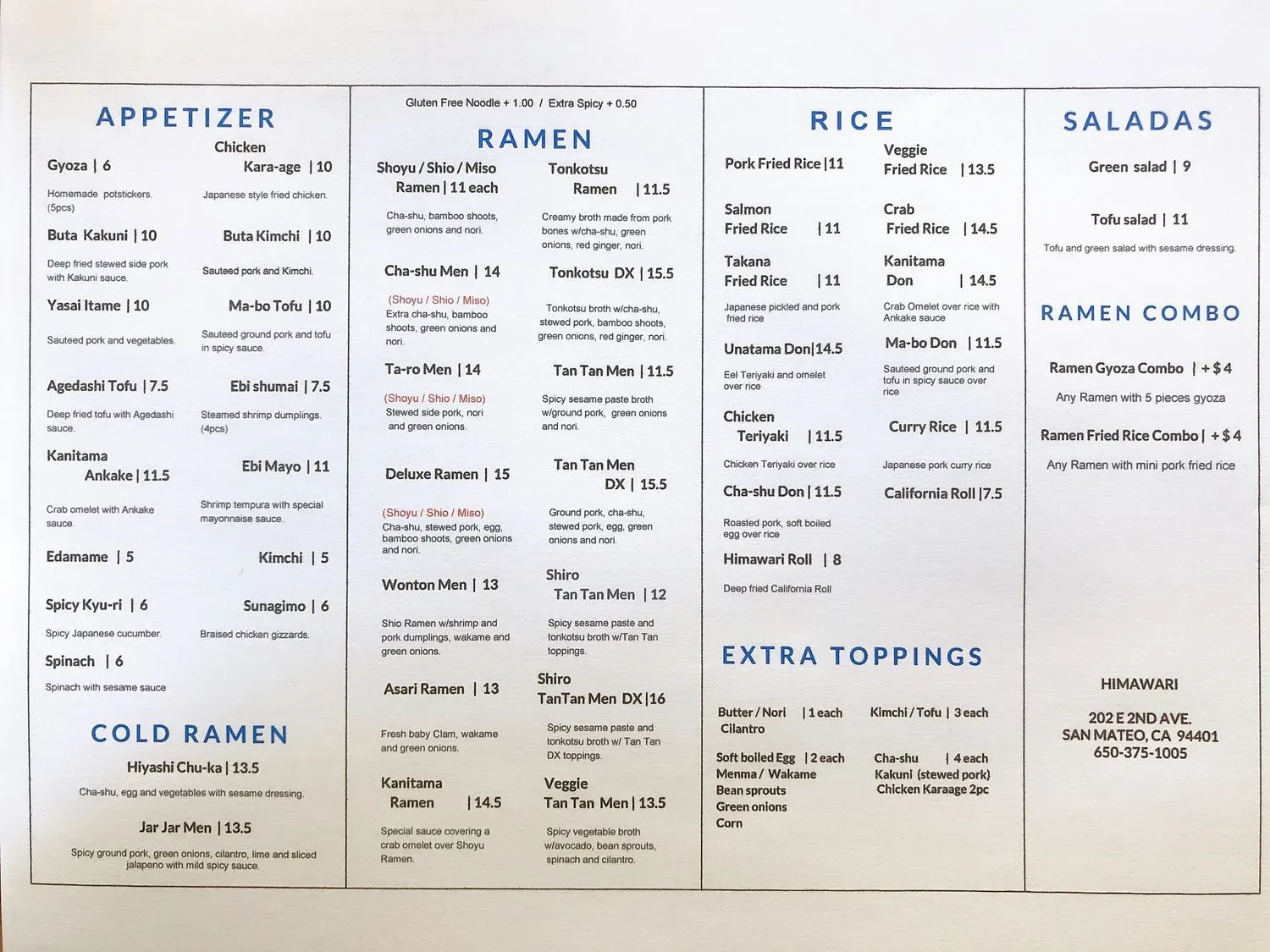 Menu 2