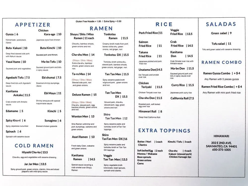 Menu 1