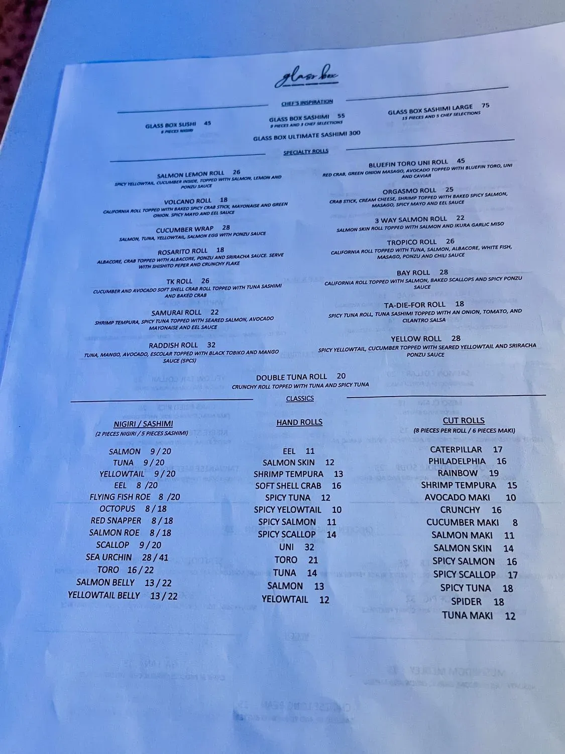 Menu 1