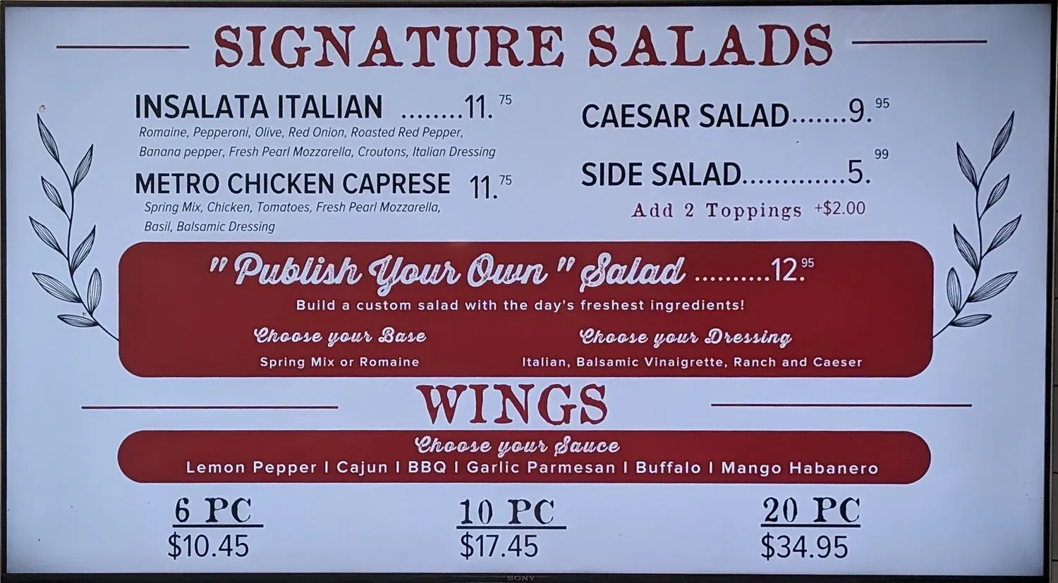 Menu 1