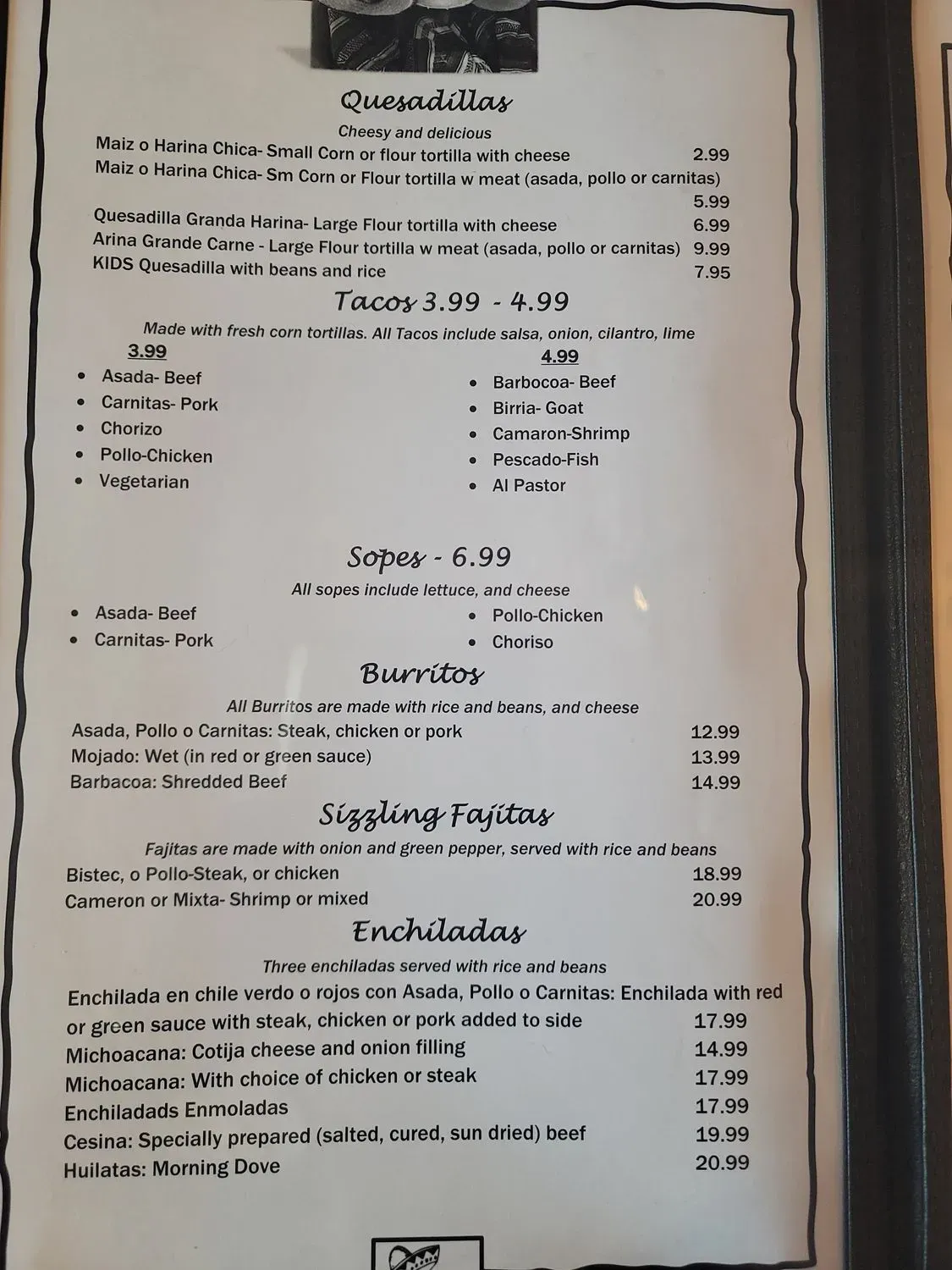 Menu 1