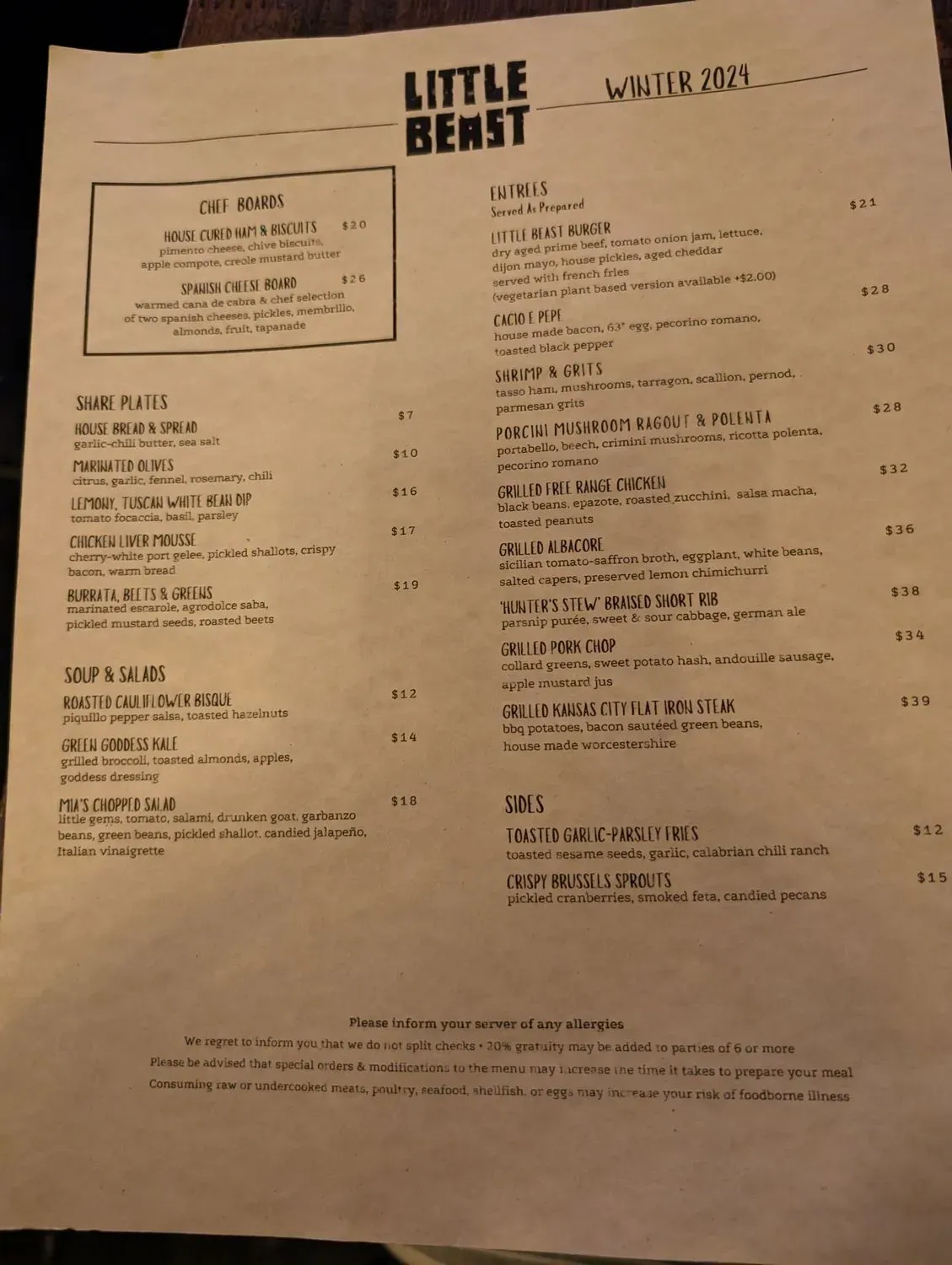 Menu 1