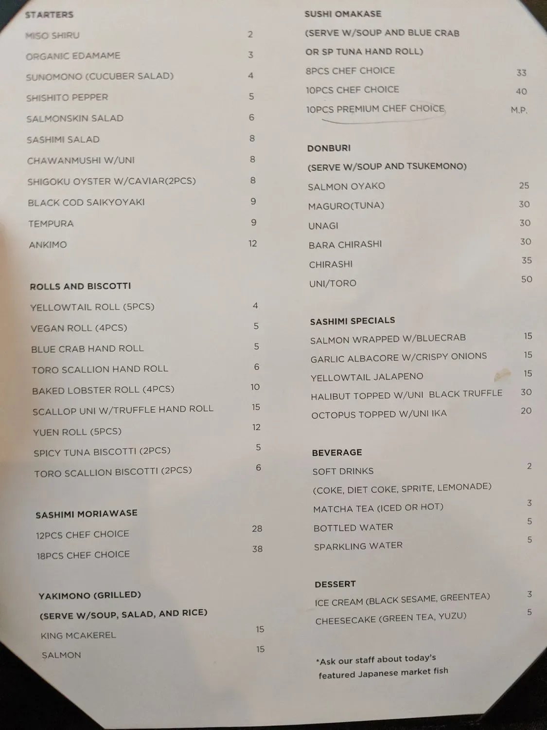 Menu 1