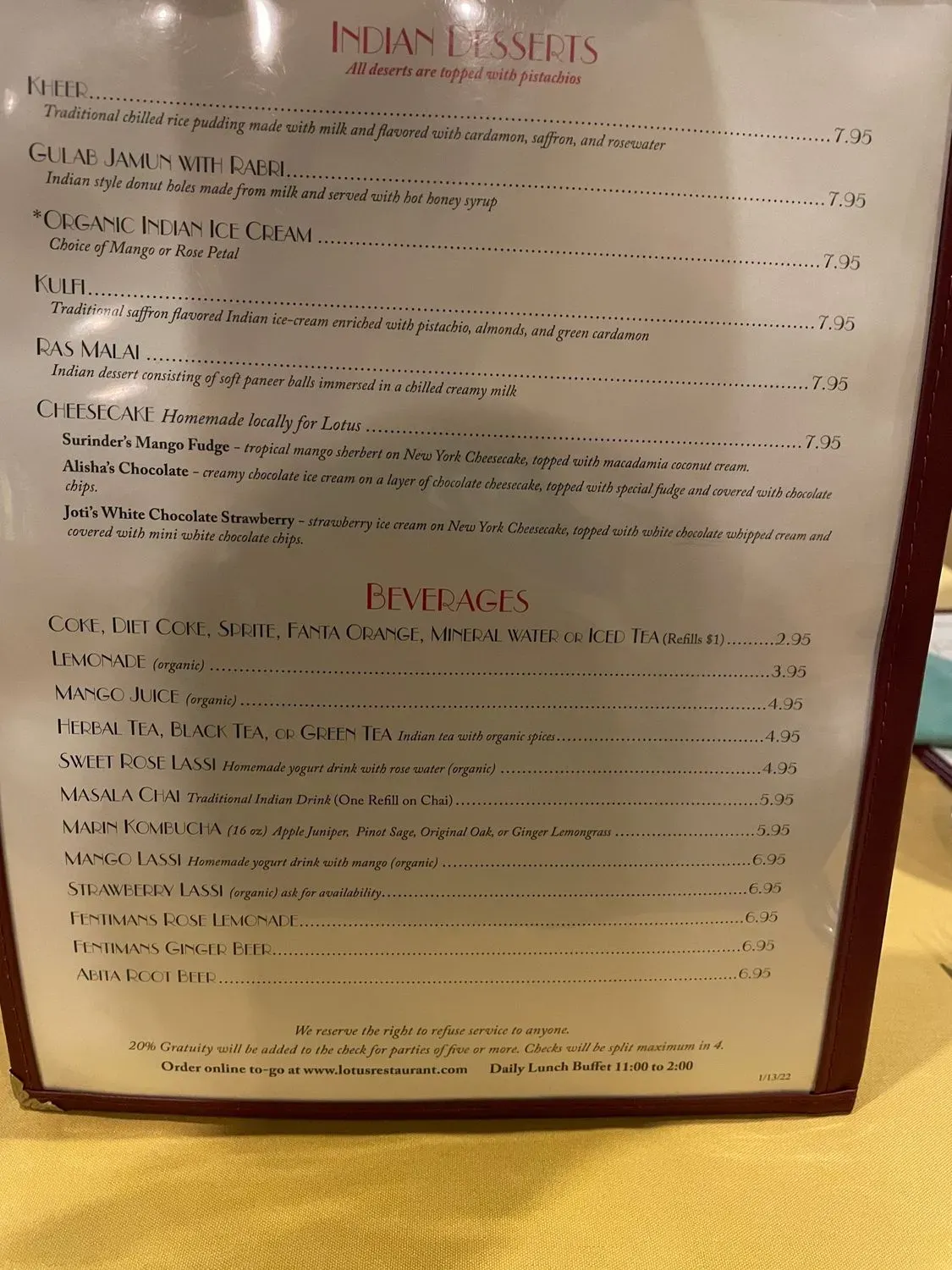 Menu 4