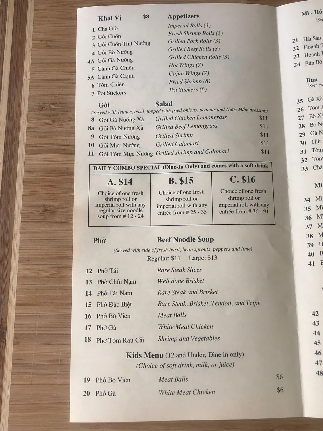 Menu 5