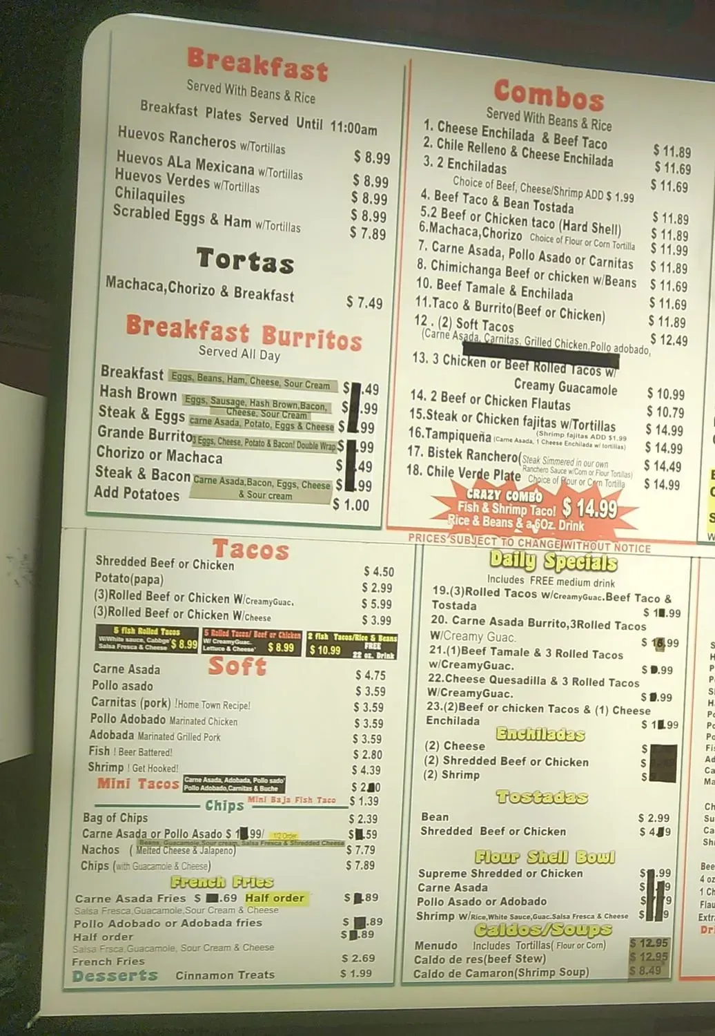 Menu 2