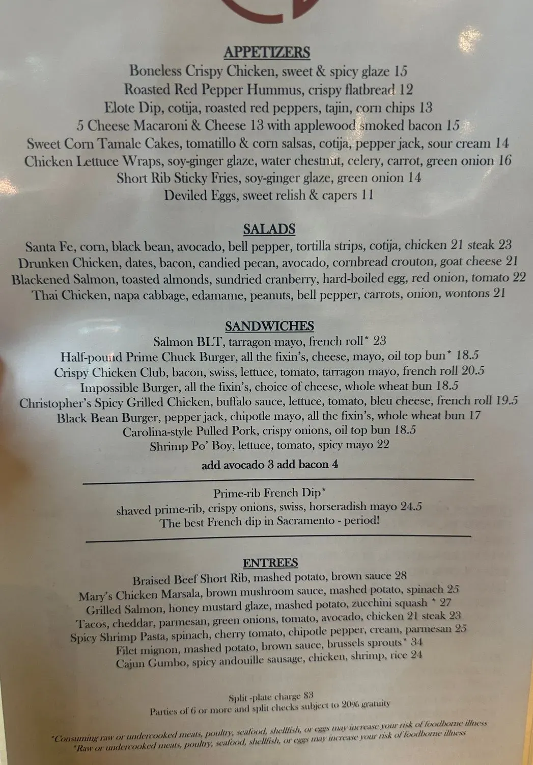 Menu 1