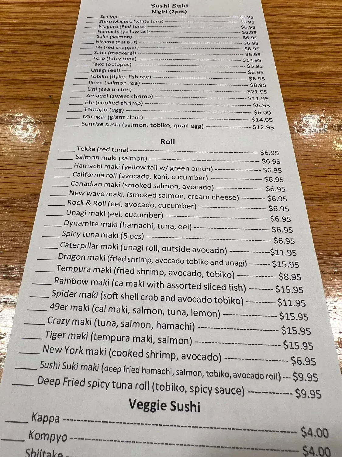 Menu 1