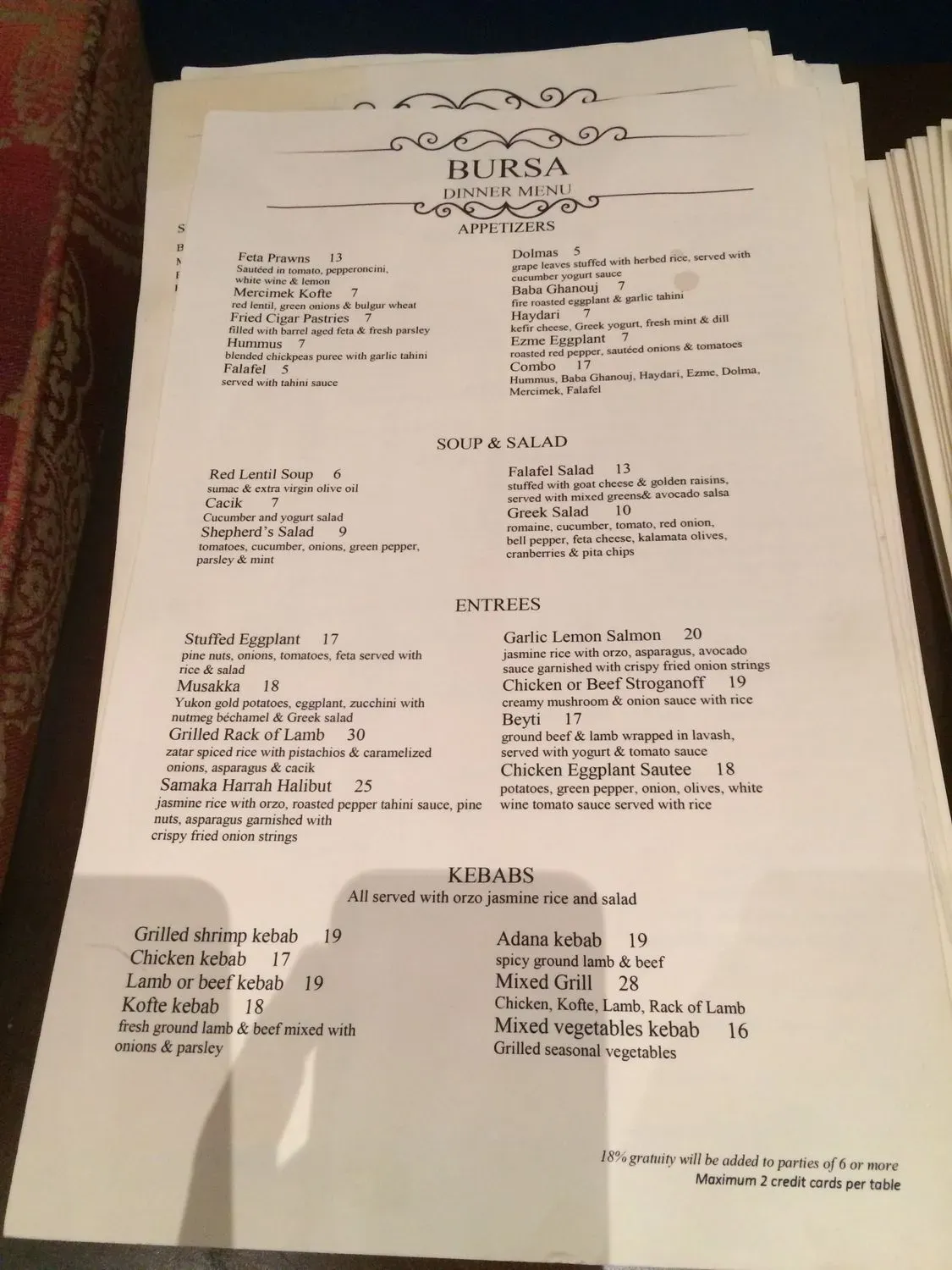 Menu 6