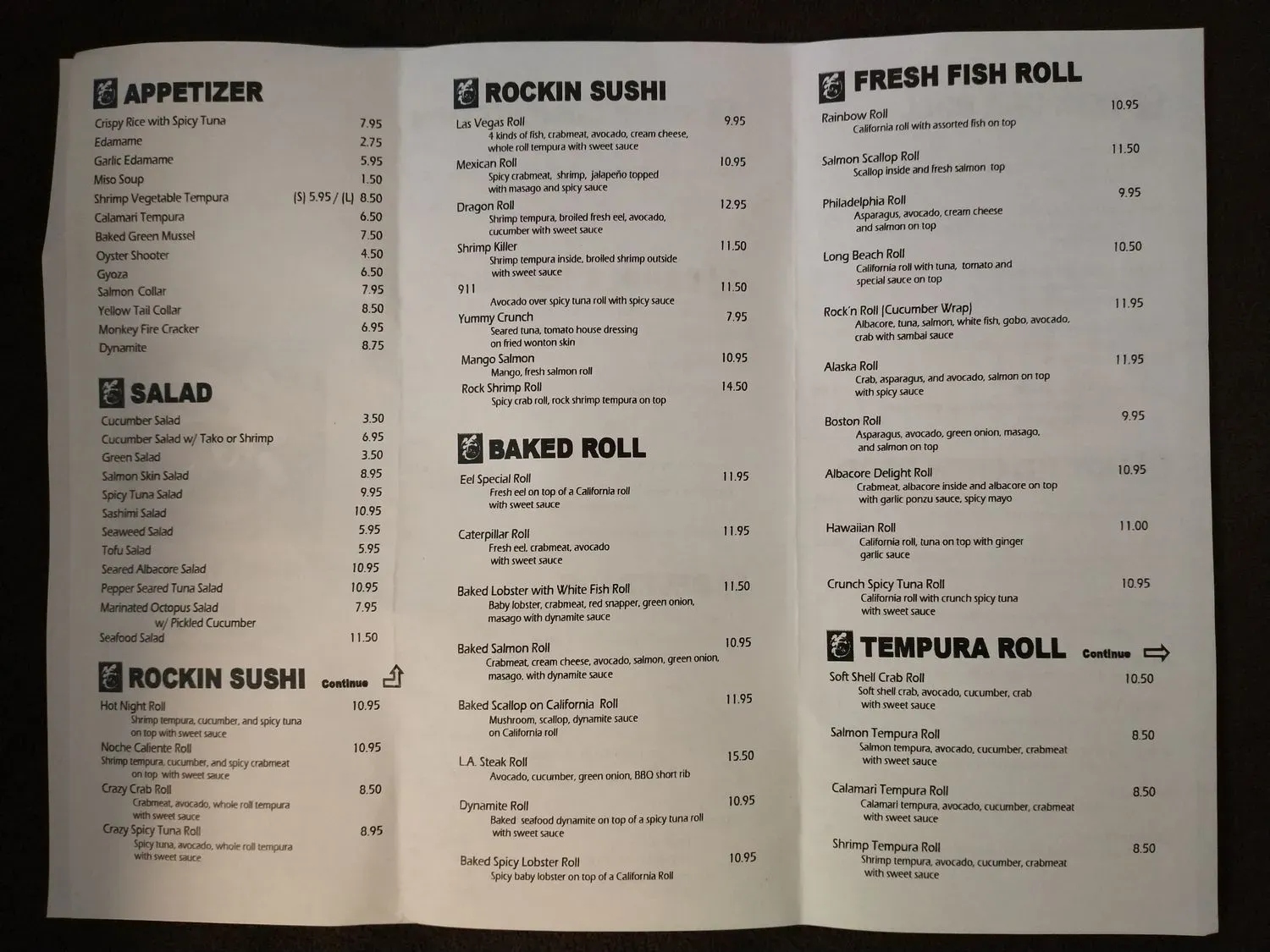 Menu 1