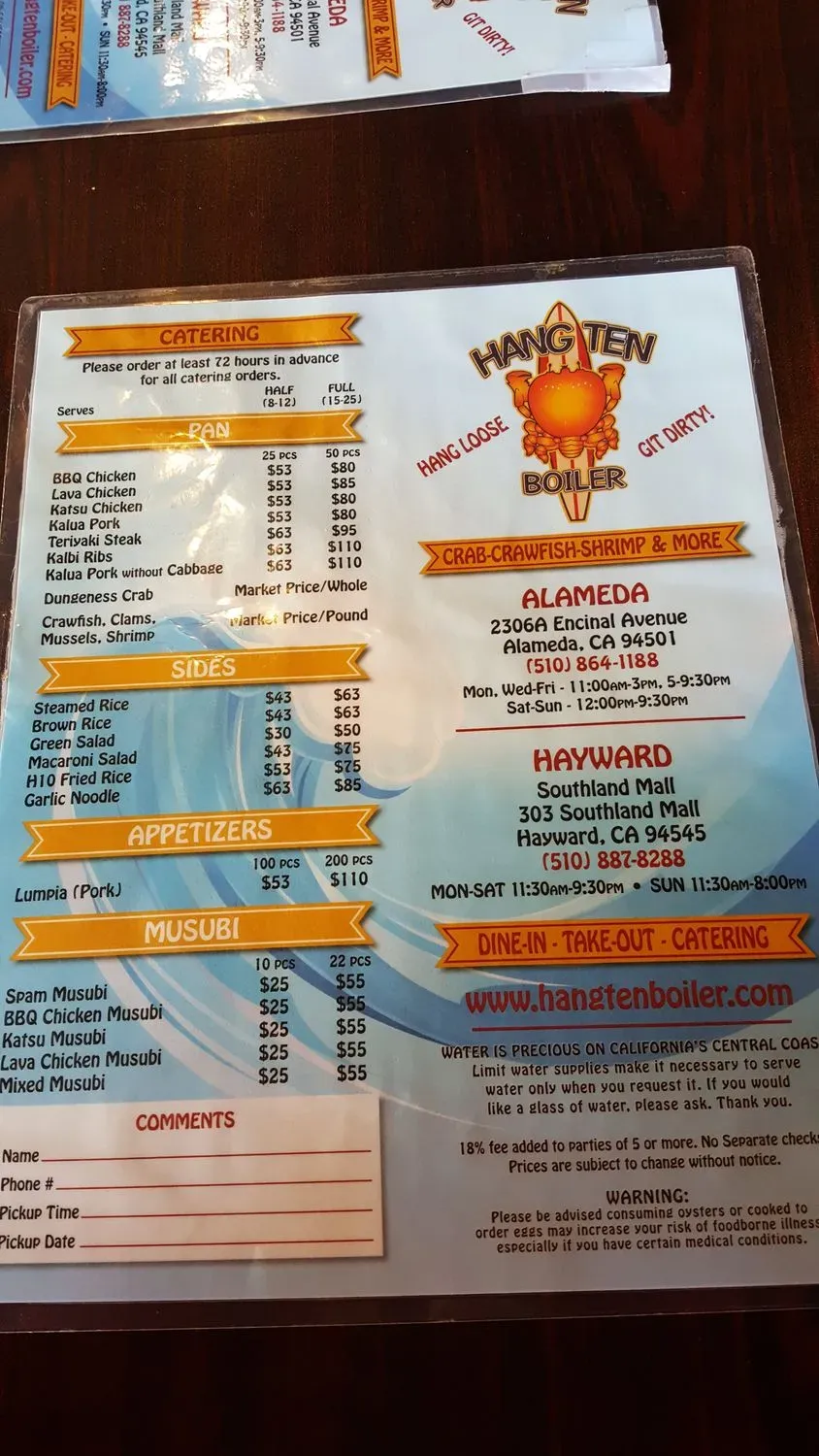 Menu 6