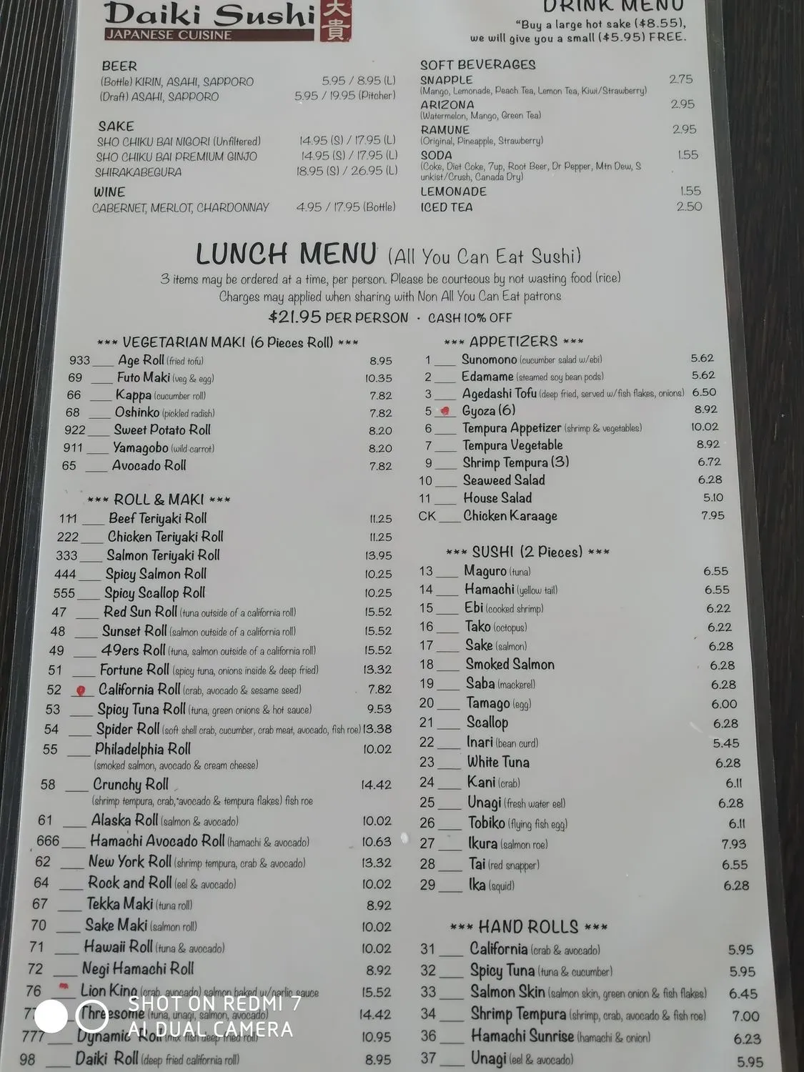 Menu 5