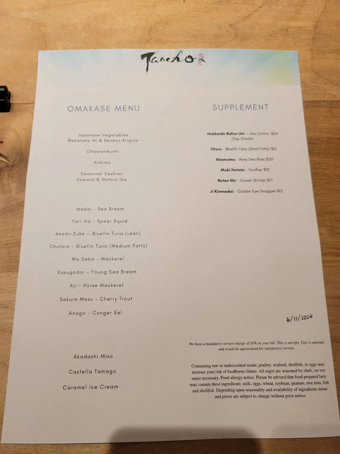 Menu 6