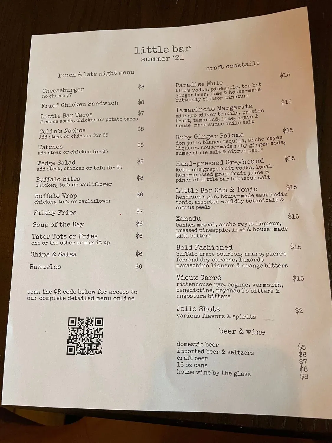 Menu 1