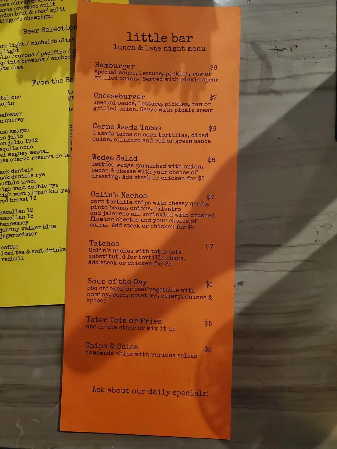 Menu 5