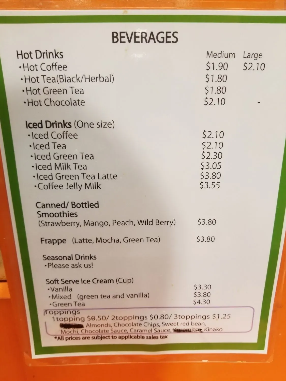 Menu 5