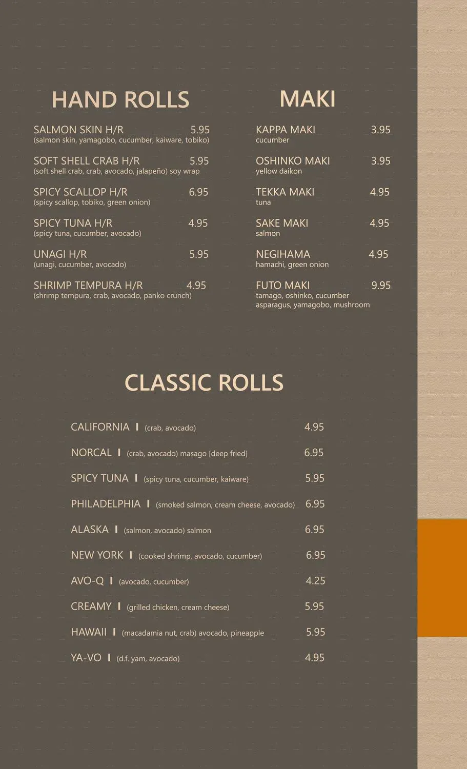 Menu 1