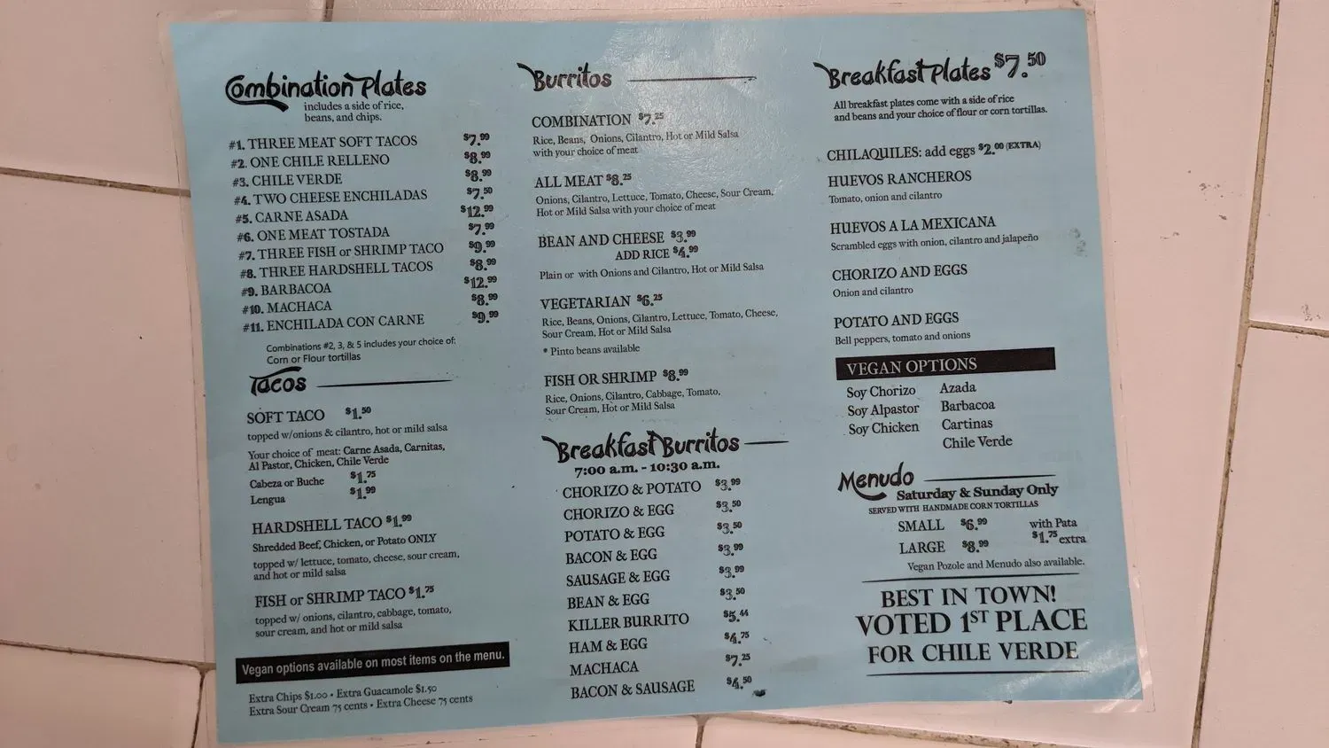 Menu 1