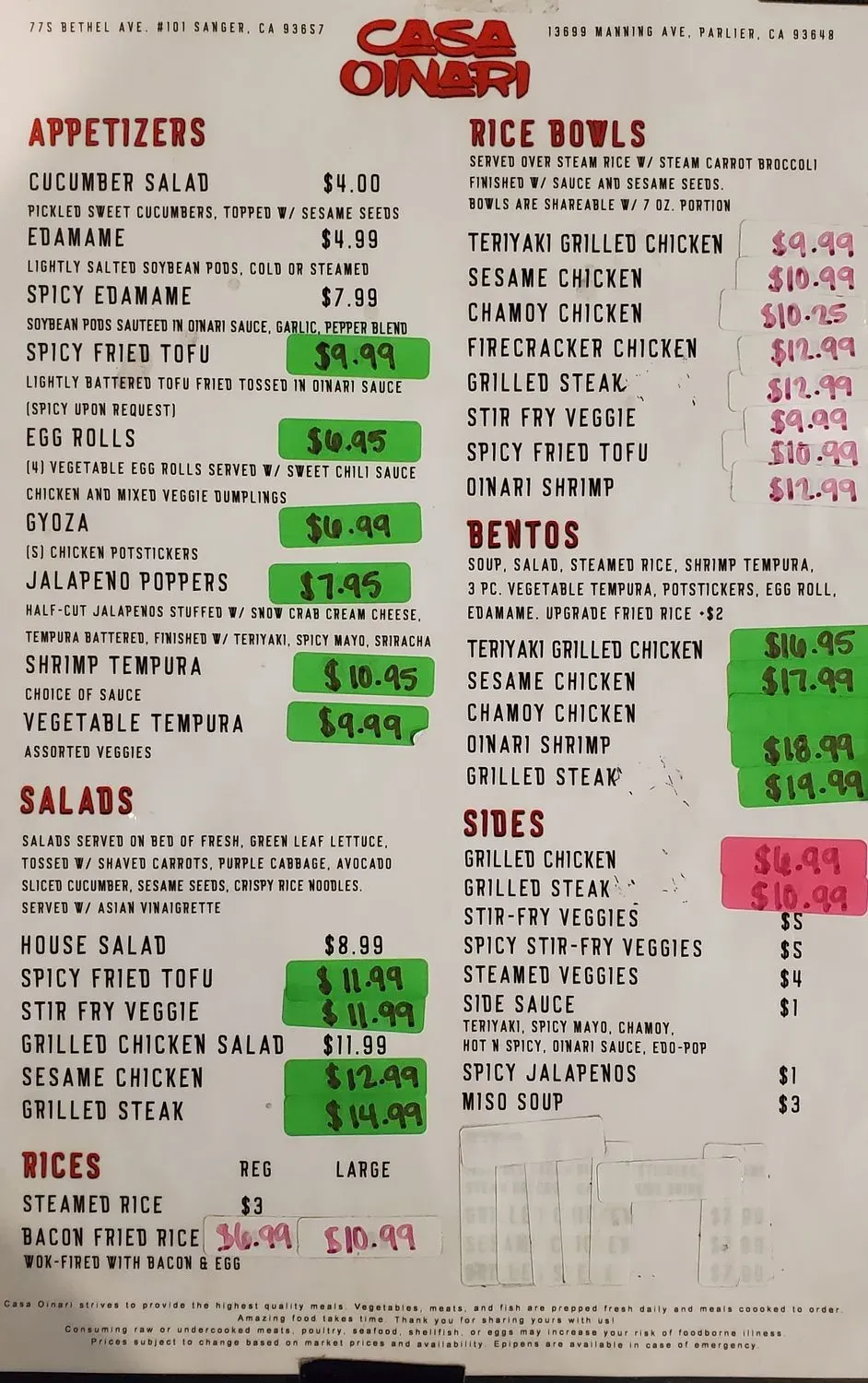 Menu 1