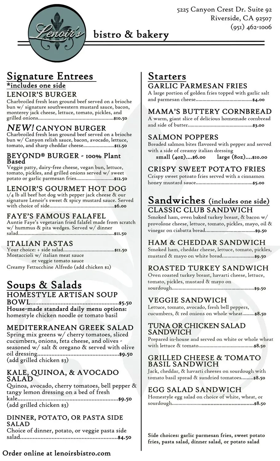 Menu 1