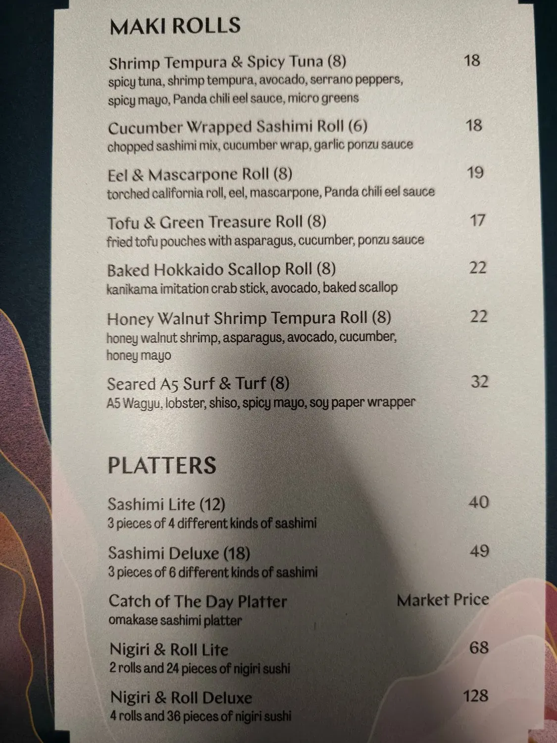 Menu 5