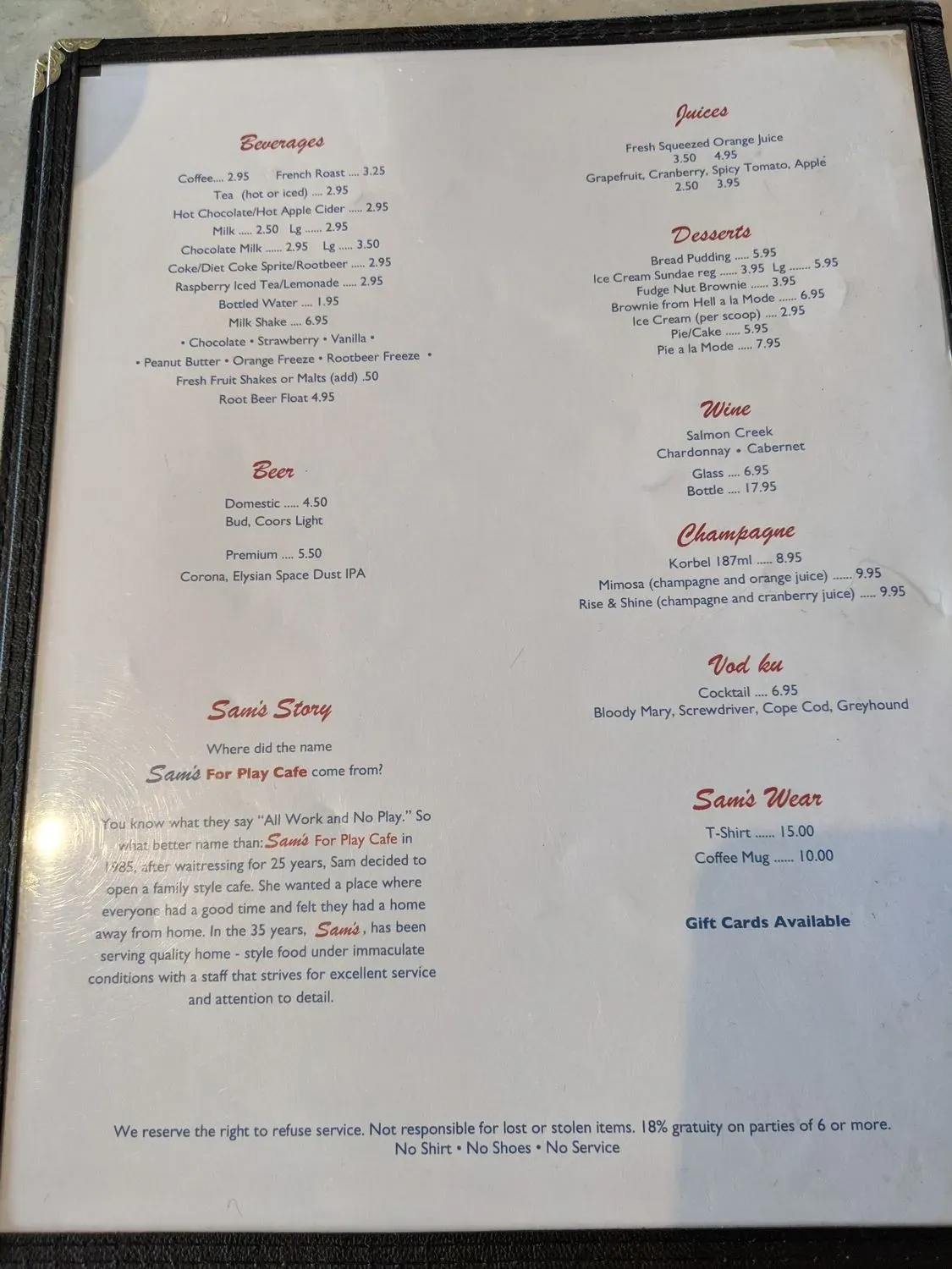 Menu 2