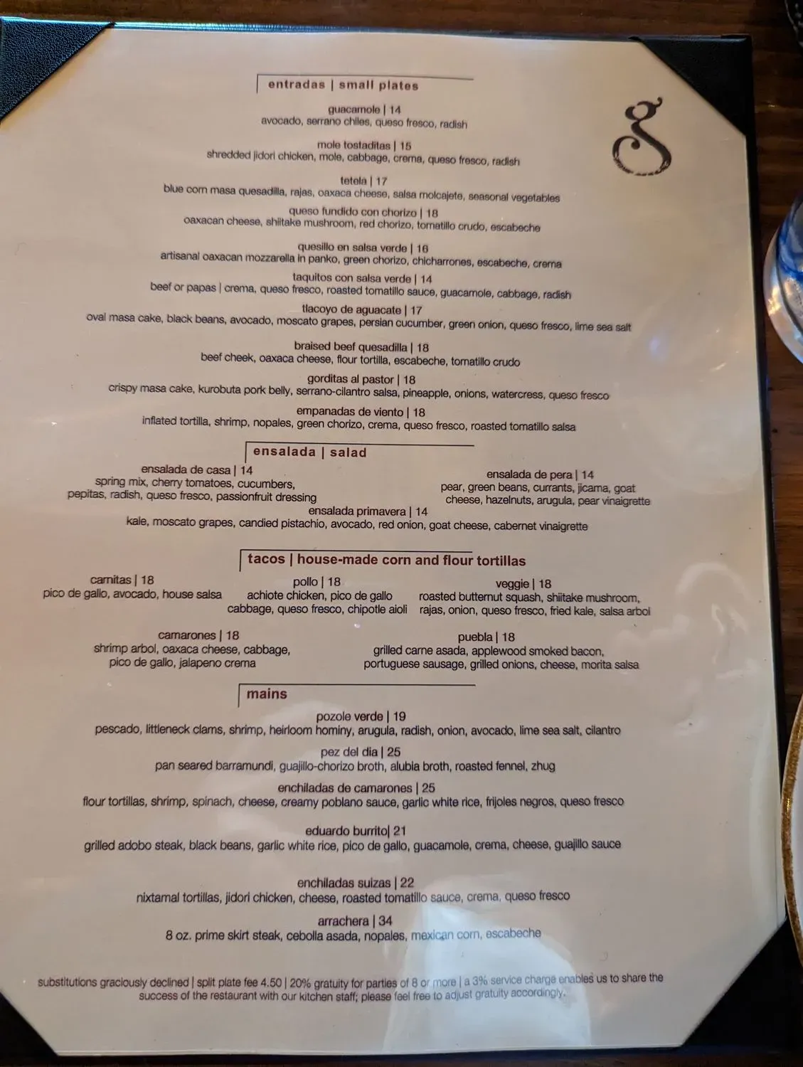 Menu 1