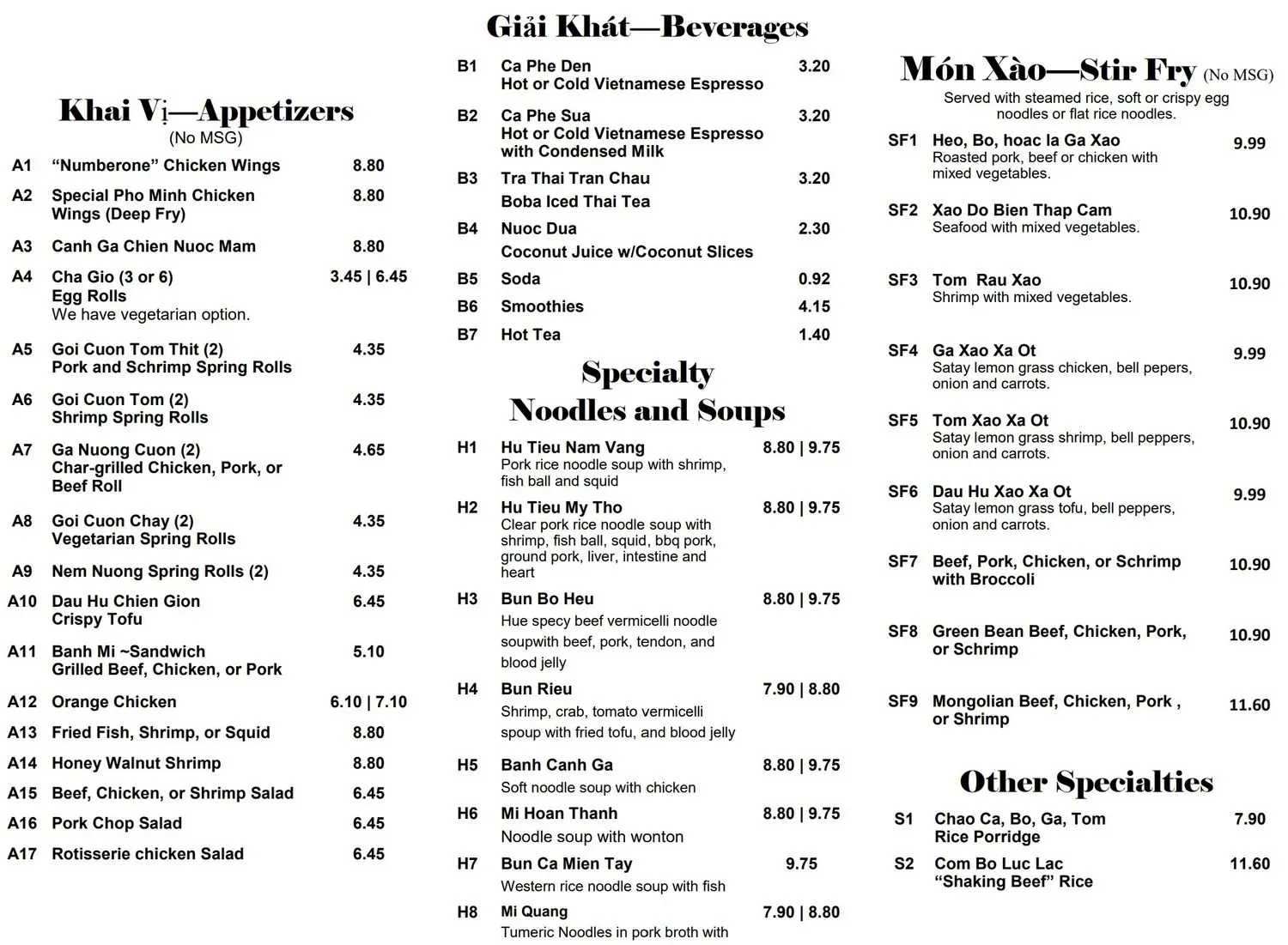 Menu 2