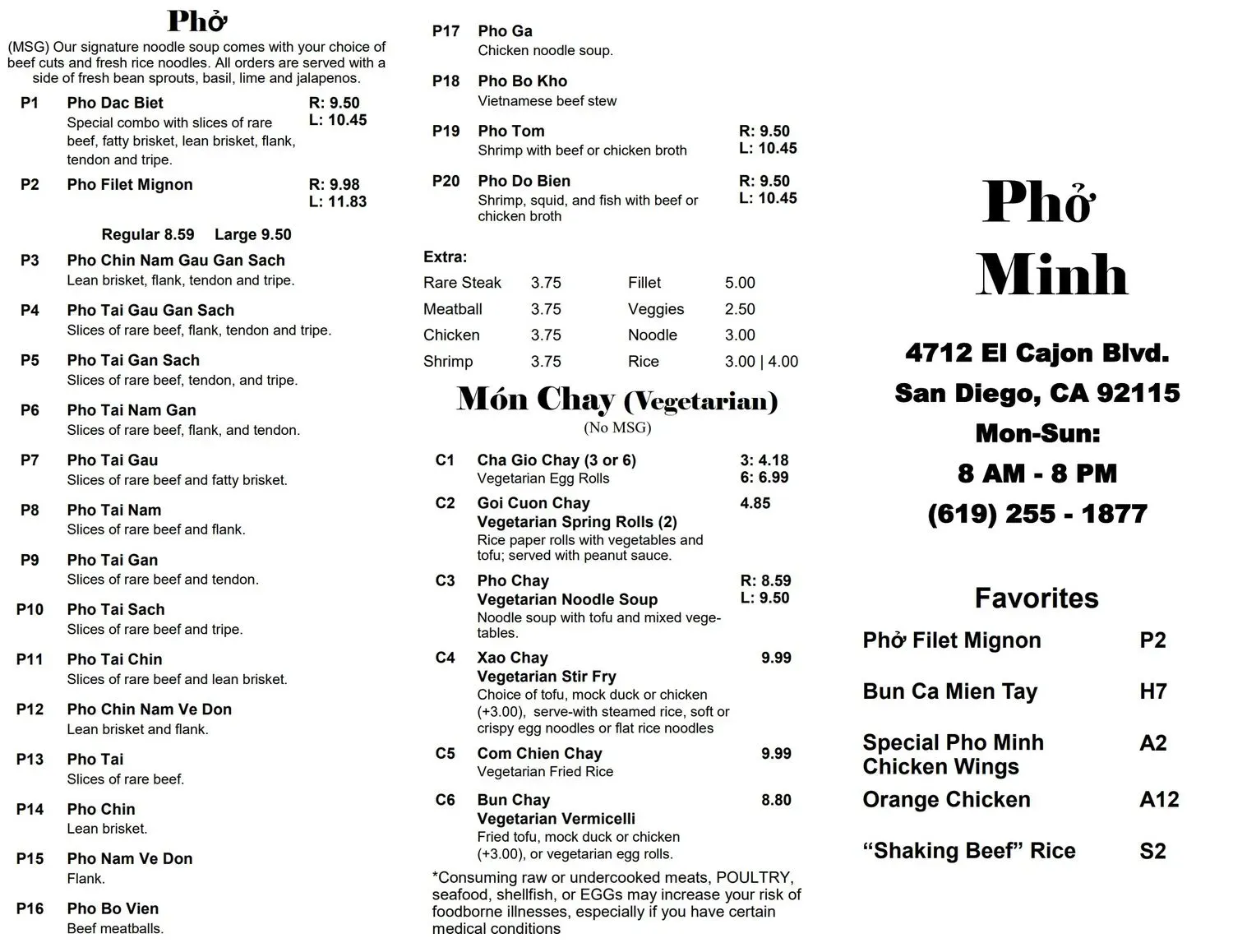 Menu 1