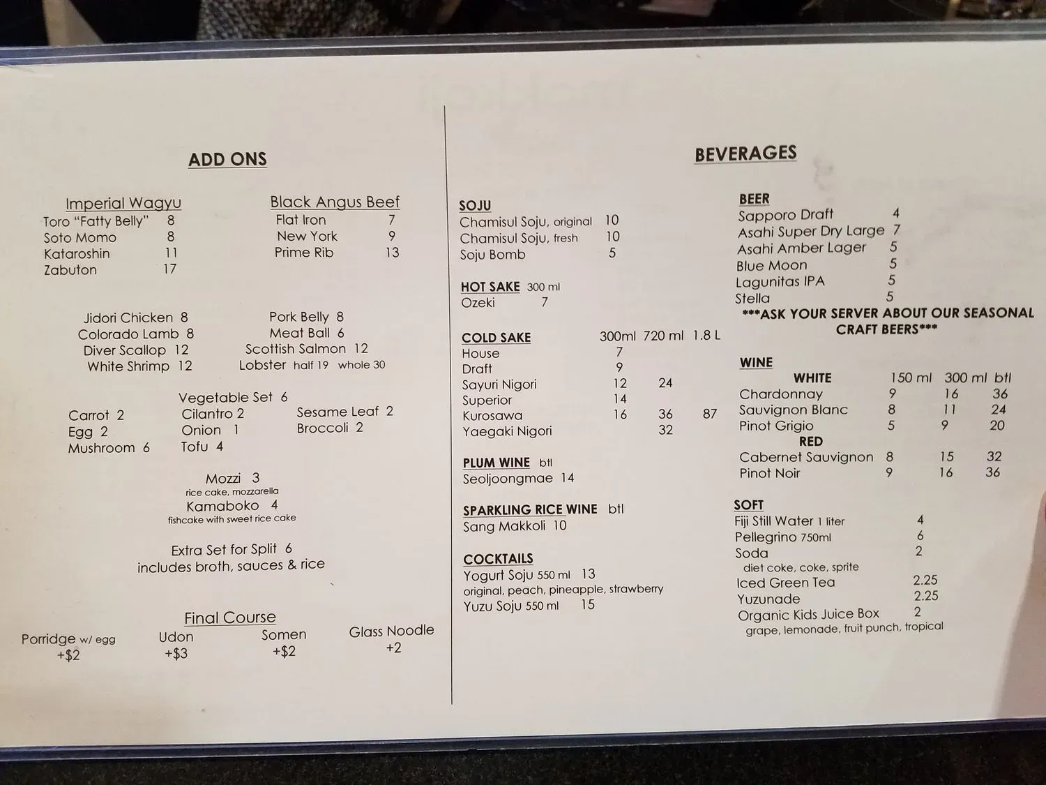 Menu 6