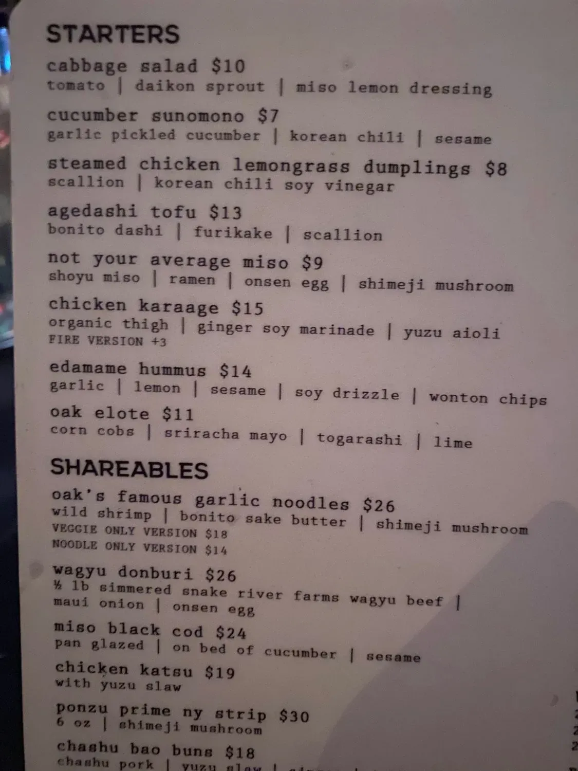 Menu 5