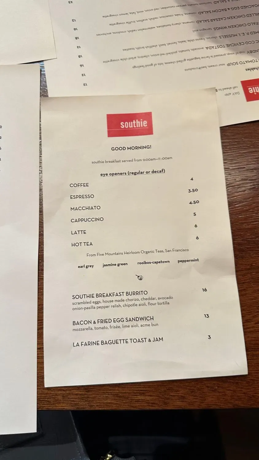 Menu 5