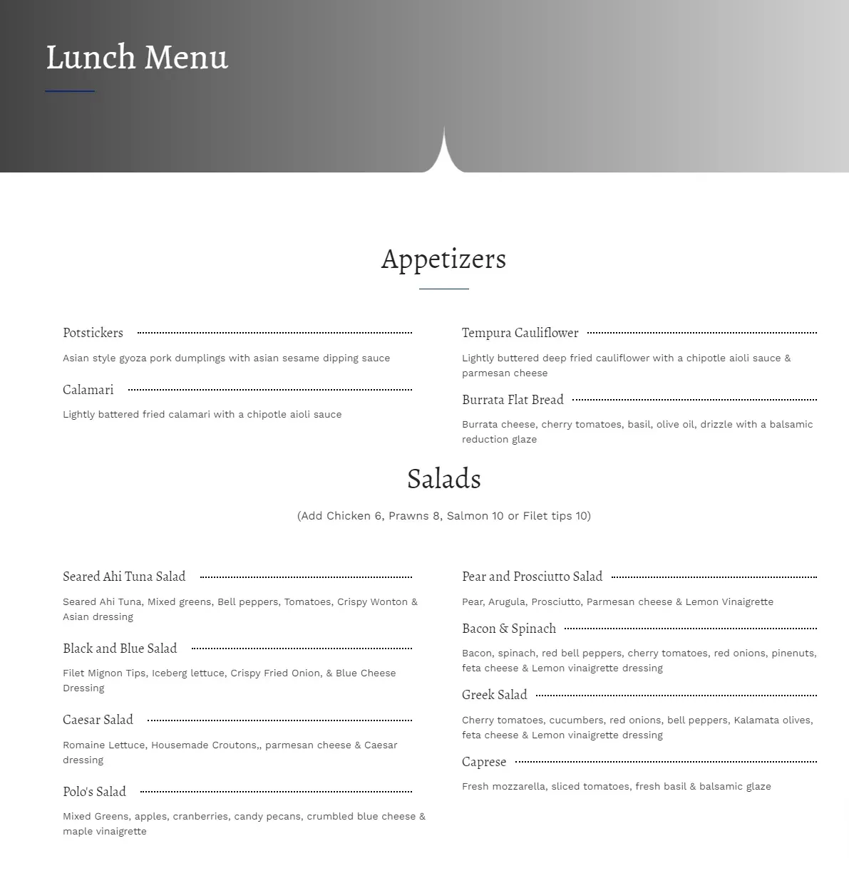 Menu 5