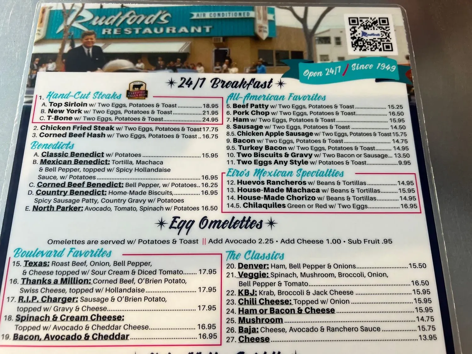 Rudford's Restaurant Menu - Updated November 2025