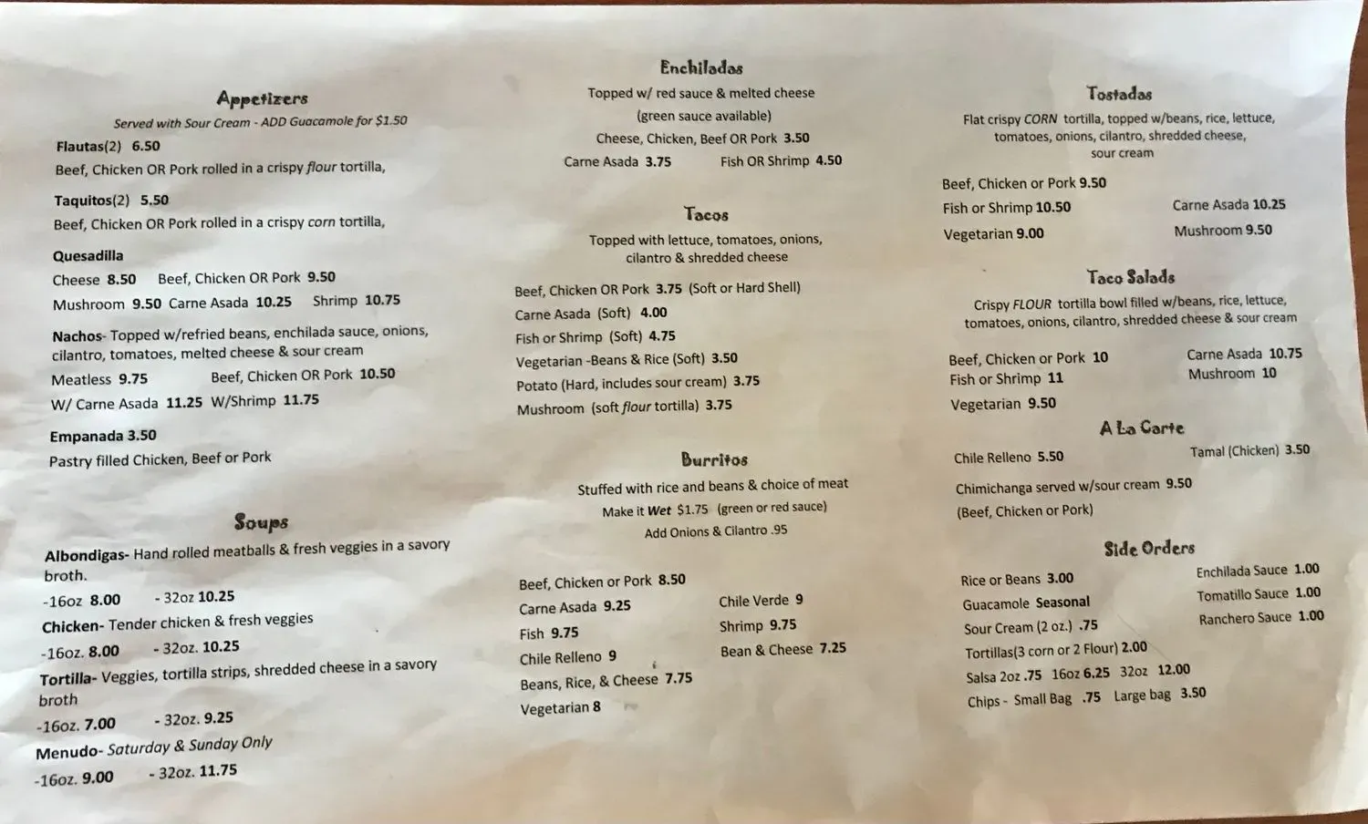 Menu 1