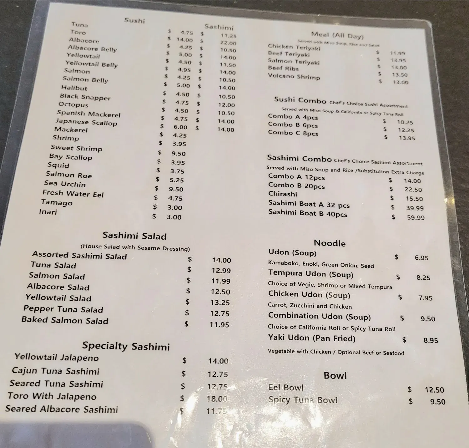 Menu 1