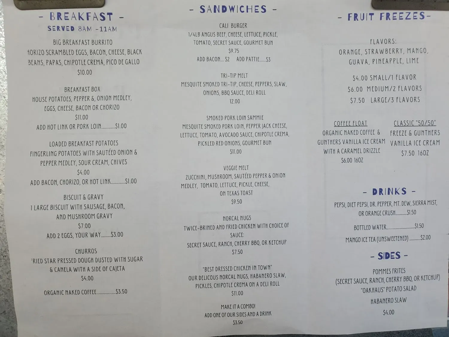 Menu 1