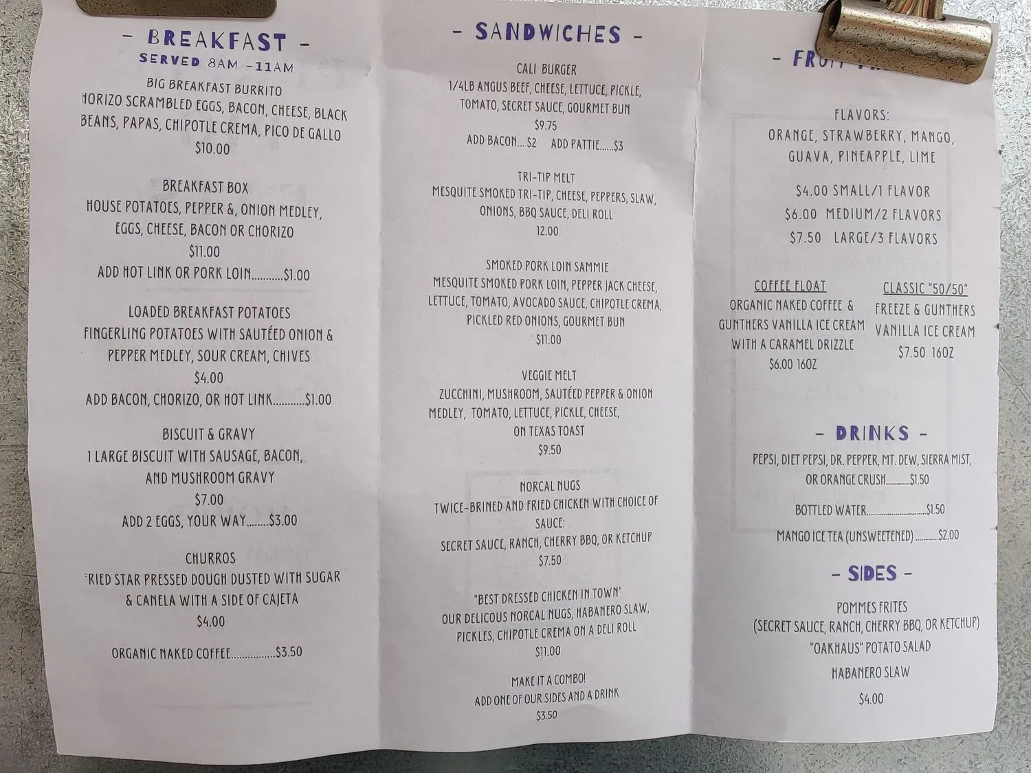 Menu 2