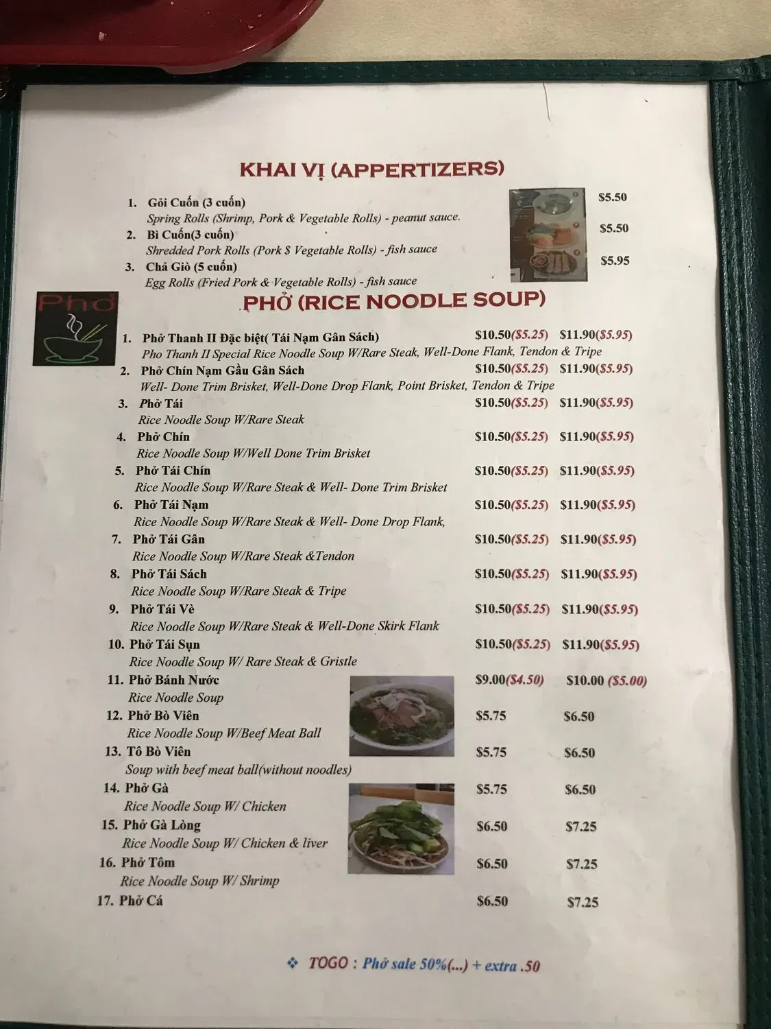 Menu 5