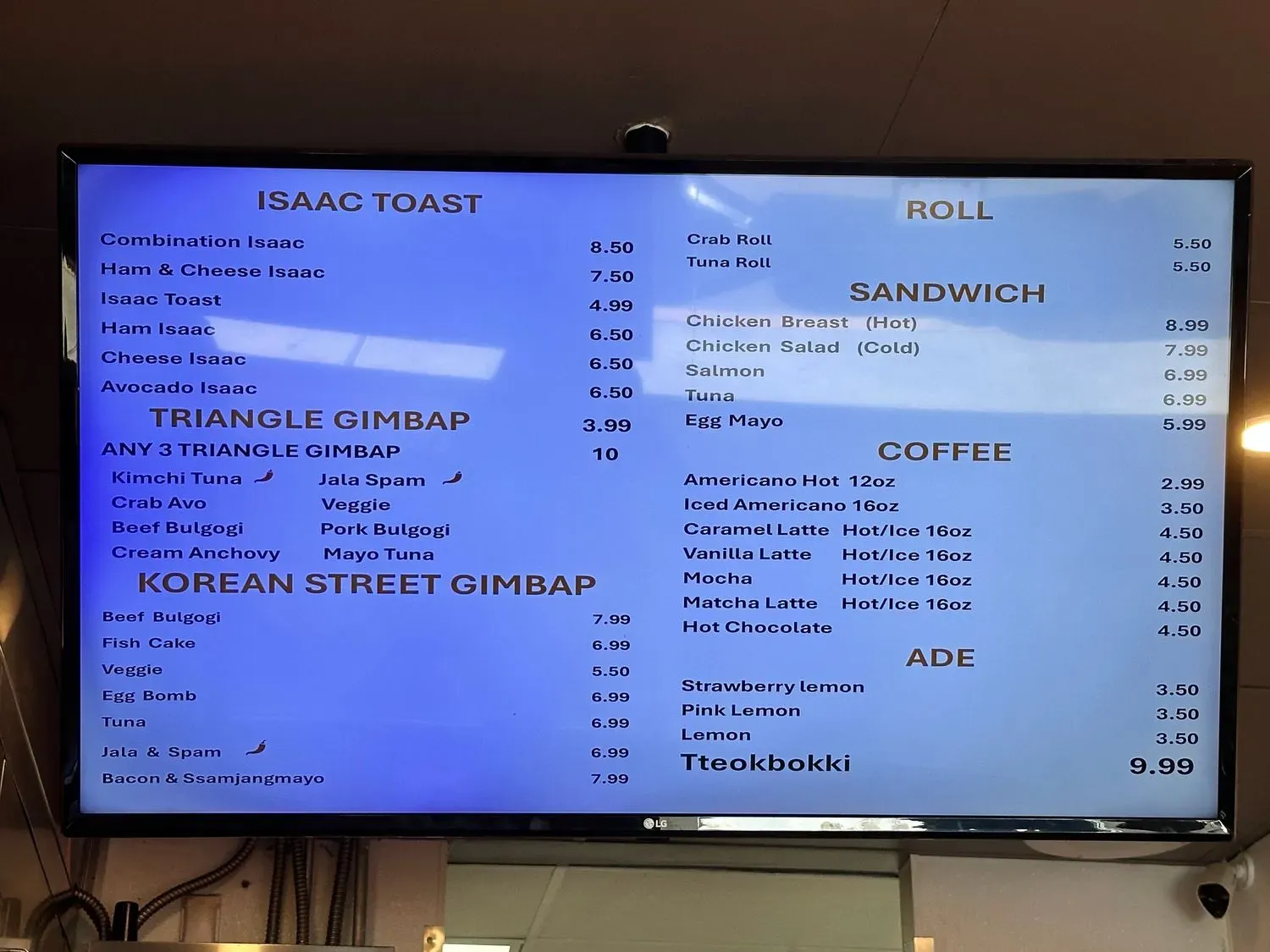 Menu 1